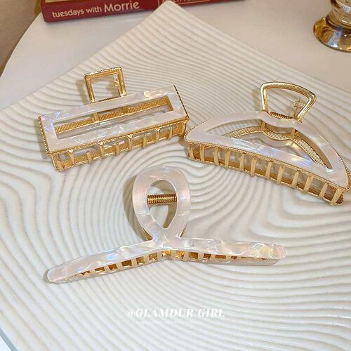 tic Acid Gradient Metal Hairpin Temperament Back of Head Mer