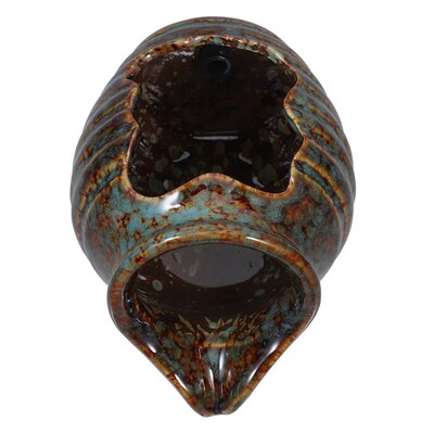 Ceramic Mini Jar Fountain Solar Powered Waterfall Vase Garde