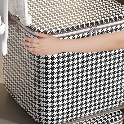 Quilt Bins Container Fabric Storage Boxes with Lids Houndsto