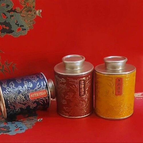 Solid Mini Empty Tea Tin Can Household Green Black  Tea