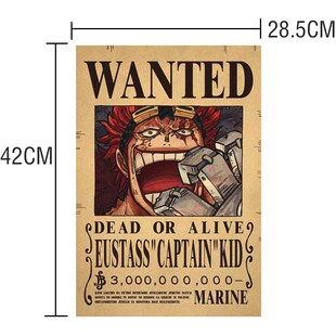 One Piece Luffy 3 Billion Bounty Wanted Posters Four Emperor