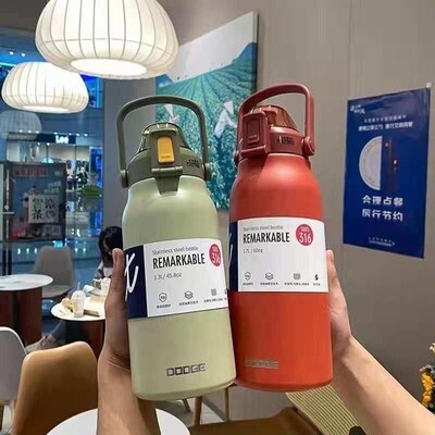 Tumbler Thermo Bottle Large Capacity With Straw Stainless St