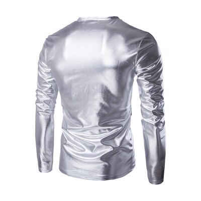 2025 Gilded Bright Face Costume Mens Slim Fit Long Sleeve T