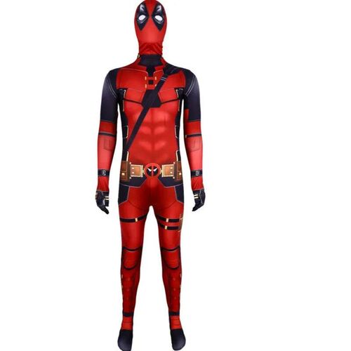 Superhero Deadpool Costume Halloween Cosplay Jumpsuit Boys F