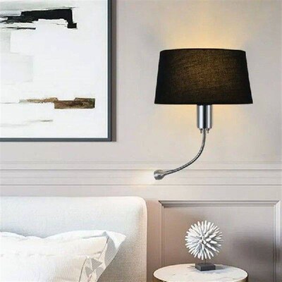 Fabric Wall Lamp Indoor Modern Bedside Applique Murale