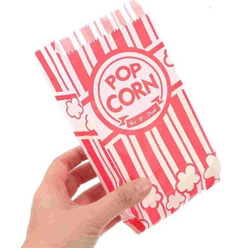 50 Pcs Portable Popcorn Holder Paper Bag Cellophane Bags