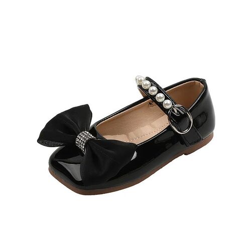 Girls Flower Wedding Shoes for Baby Kids Flats String Bead M