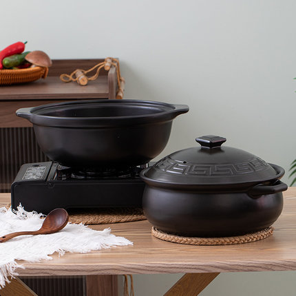 陶瓷干烧火锅商用大容量砂锅耐高温炖汤锅燃气灶家用炖锅瓦煲沙锅