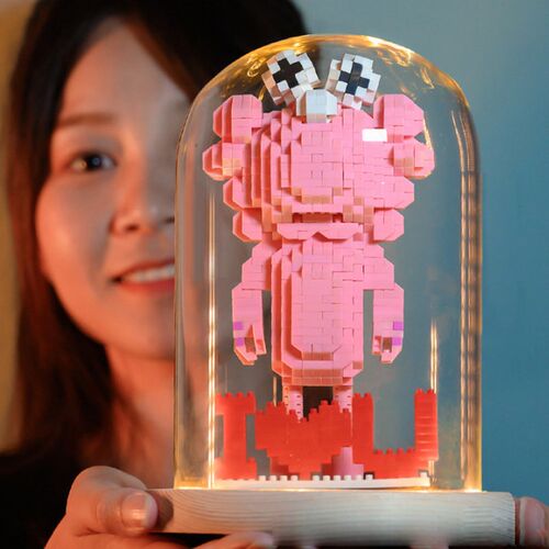 14cm High Cute Cartoon Bear Brick Assemble 1000pcs+ Model Di