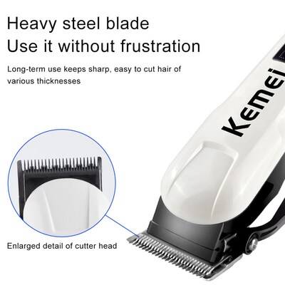 Electric Hair Clipper Men Trimmer LCD Display Rechargeable H
