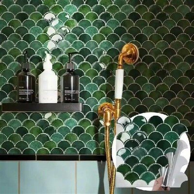 5 Pcs Self Adhesive Wall Tiles Heat Resistant Peel And