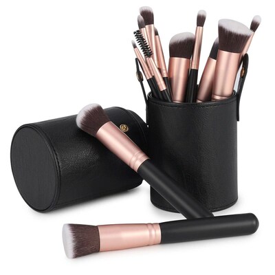 14PCS Makeup Brushes Set With PU Leather Holder, Premium