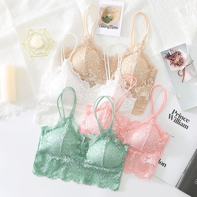 New Women Lace Bras Top Comfortable Bralette Solid Color Sex