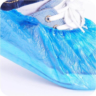 Thickened PE disposable shoe covers for indoor and outdoor u