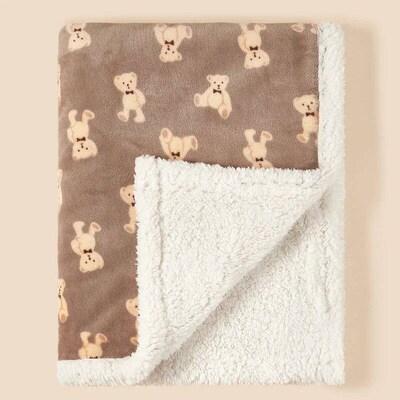 Winter Baby Blanket Baby Swaddle Wrap Flannel Lamb Fleece Wa