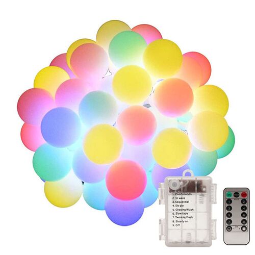 50 Balls Lights LED Fairy Garland Ball Light String Waterpr