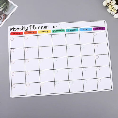Fridge Sticker Message Board Menu Magnetic Calendar For Frid