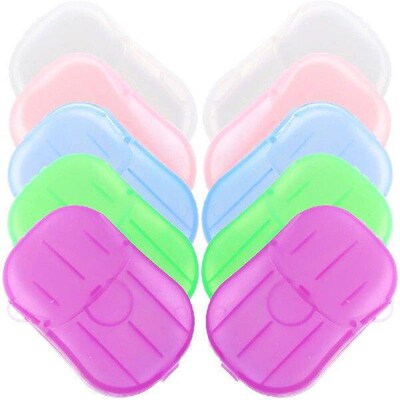 10 Boxes Travel Soap Paper for Traveling Portable Bath