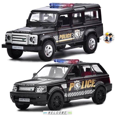 Polce Car Decast Alloy Model Toy Pull ack Gfts Chldren