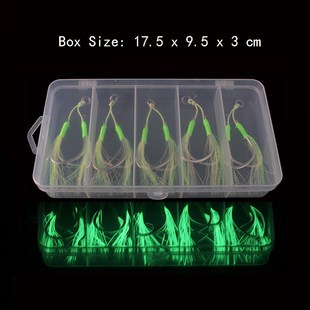 海钓铁板钩路亚钢丝单钩夜光亮丝鲅鱼钩快抽慢摇海钓巨大物鱼钩