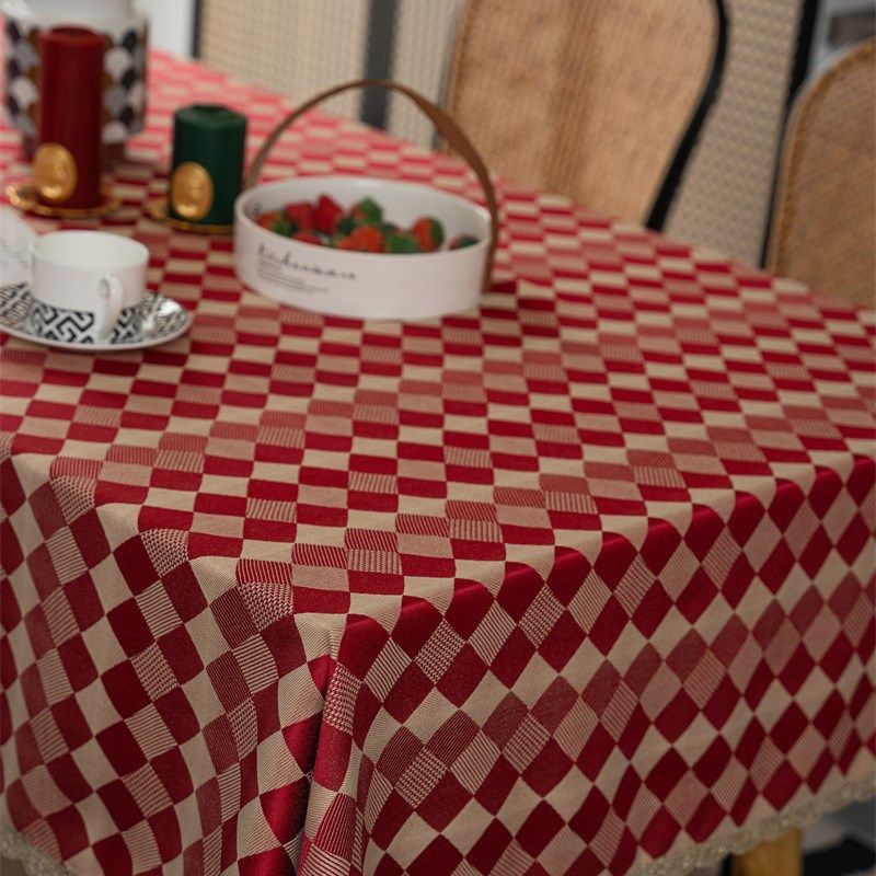 中式红色结婚喜庆金边桌布方块花边餐桌布茶几布婚礼装饰台布盖巾,居家布艺,桌布,淘宝优惠券,粉丝福利购,淘宝优惠卷