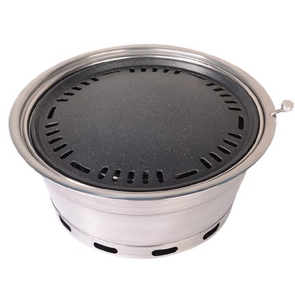 上排烟碳烤炉商用木炭大号自助碳火烤肉炉韩式无烟烧烤炉圆形室内