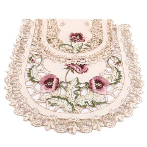 Lace Embroidery Round Table Cloth Table Flag Polyester