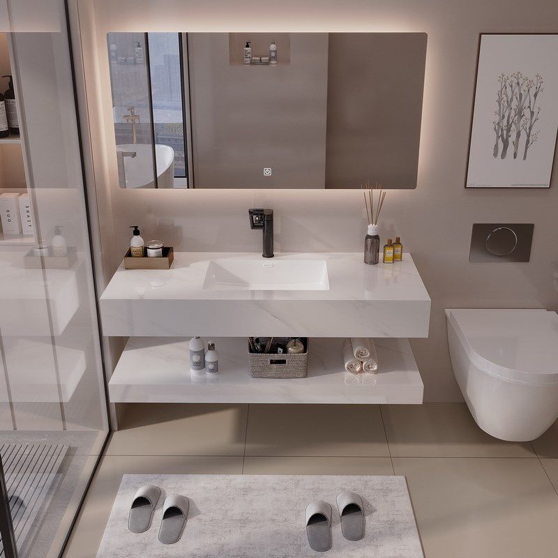 岩板陶瓷无缝一体盆卫生间洗脸洗手盆柜洗漱台一体台盆浴室柜,家装主材,浴室柜组合,淘宝优惠券,粉丝福利购,淘宝优惠卷