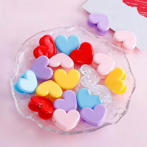 网红爱心夹子多巴胺彩色夹子花束蝴蝶结装饰材料花店手工diy礼物