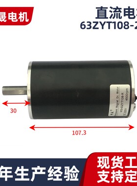 100W直流电机DC220V双轴承高速小马达4500转砂带机车床直流电动机