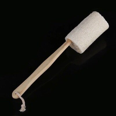 Loofah Scrubber Brush Long Wood Handle Bath Brush
