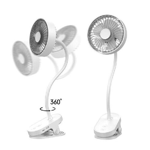 Mini Clip Fan Portable Fan Night Light Fan Rechargeable for