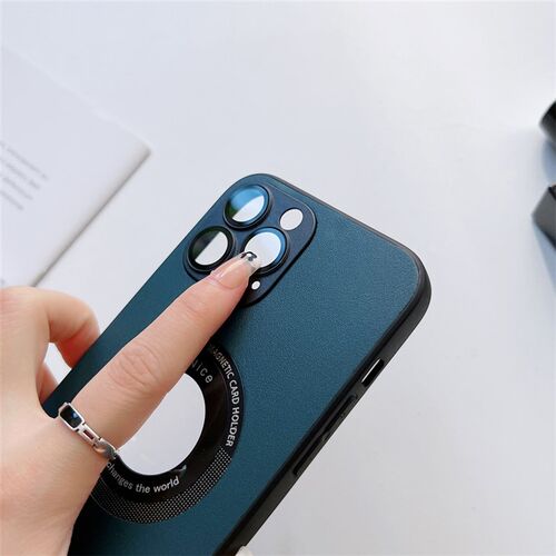 Magnetic Leather Case Cover Lens for Iphone 14 13 12 pro max