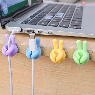 Multifunctional Cable Organizer Clip Holder PVC Thumb Hooks