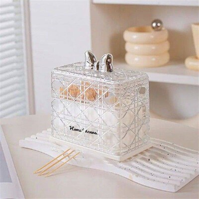 Desktop Ornament Dust-proof Toothpick Box Cute