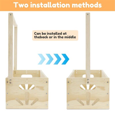 Wood Baby Shower Basket Baby Shower Crate Closet with Portab