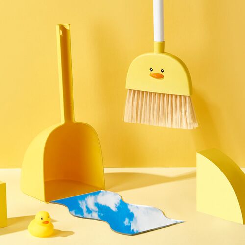 Childrens broom, mop and small whisk broom