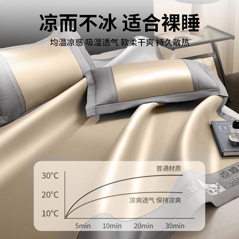 20年新款凉感冰丝凉席夏天可机洗床笠款夏季冰藤空调席类母婴,床上用品,冰丝席,淘宝优惠券,粉丝福利购,淘宝优惠卷