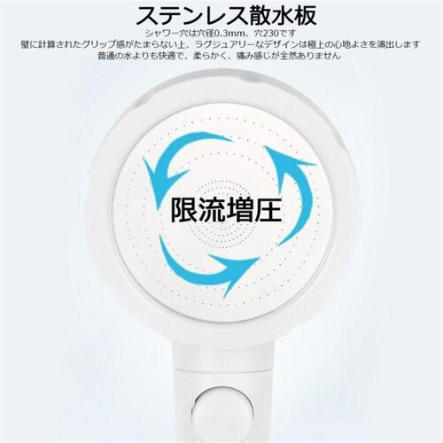 Pressurized Bath Shower Head High Pressure Jetting 3 Modes A