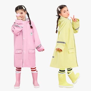 儿童雨衣小学生男女童带书包位中大童小孩全身雨披男孩女孩2021