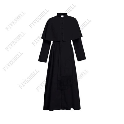 Medieval Clergyman Vestments Roman Priest Robe Cassock Costu