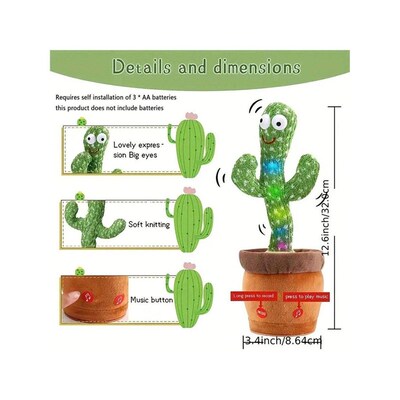 1pc-Dancing Talking Cactus Toys For Baby Boys And Girls,