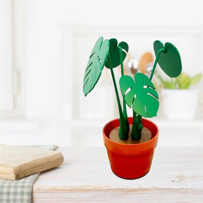 Greenery Coasters Modern 3d Printed Monstera Coaster Plant