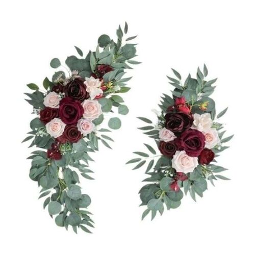 2Pcs Wedding Arch Flowers Garland Rustic Arch Floral
