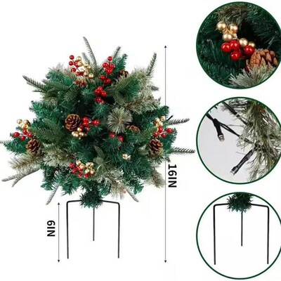 2025 Falling Snow Flocked Snow Semicircle Round Mushroom Gro