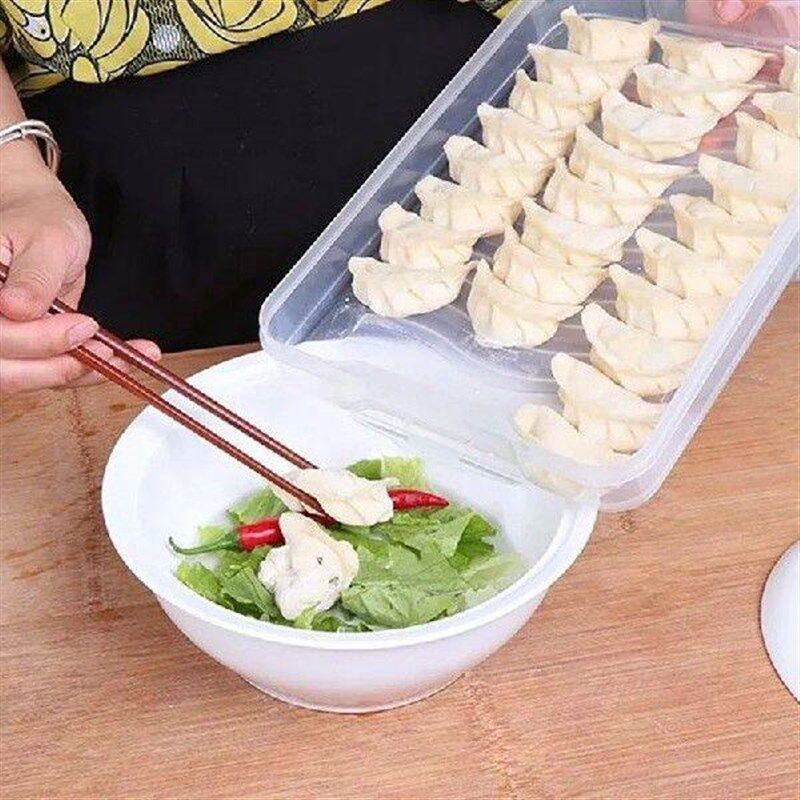 1pc Kitchen Organizer Dumpling Box Food Storage Container - 实物图