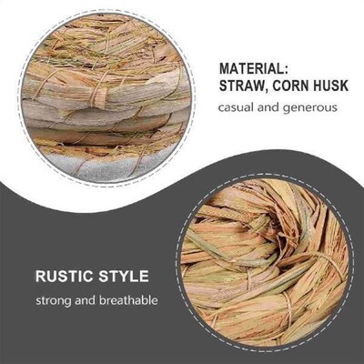 2 PCS Corn Fur Woven Nest Bird Nests Outdoor Cage Grass Hut