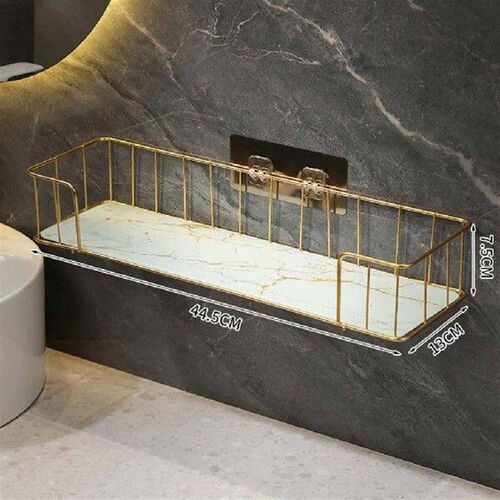Multifunctional Iron Art Wall Mount Bathroom Shelf for
