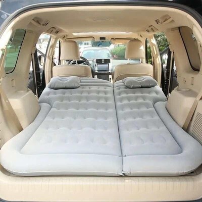 175*130cm Car Travel Bed Automatic Inflatable Flocking Cloth