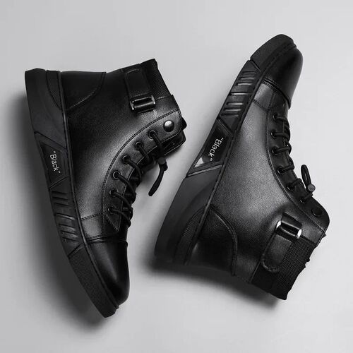 Mens Motorcycle Boots Comfortable Platform Boots Mens Outd